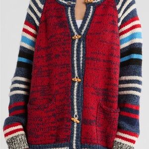 MOTHER The Long Drop Raglan Sleeve Cotton Blend Cardigan